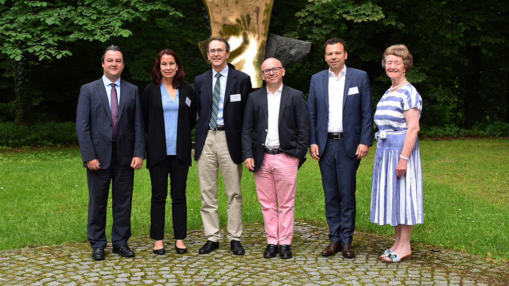 Weill Cornell Medicine faculty from left: Drs. Kane Pryor, Shanna Hill and Hugh Hemmings, with colleagues at the Salzburg Medical Seminars.