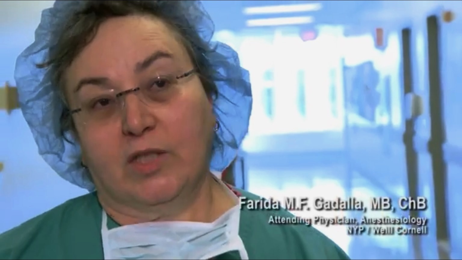 Dr. Farida Gadalla was featured in a NewYork-Presbyterian video chronicling the story of Dr. Steven Spandorfer, an NYP/Weill Cornell physician who unexpectedly became a patient.