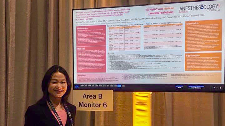 Dr. Hannah Xu presenting at the annual meeting of the ASA.