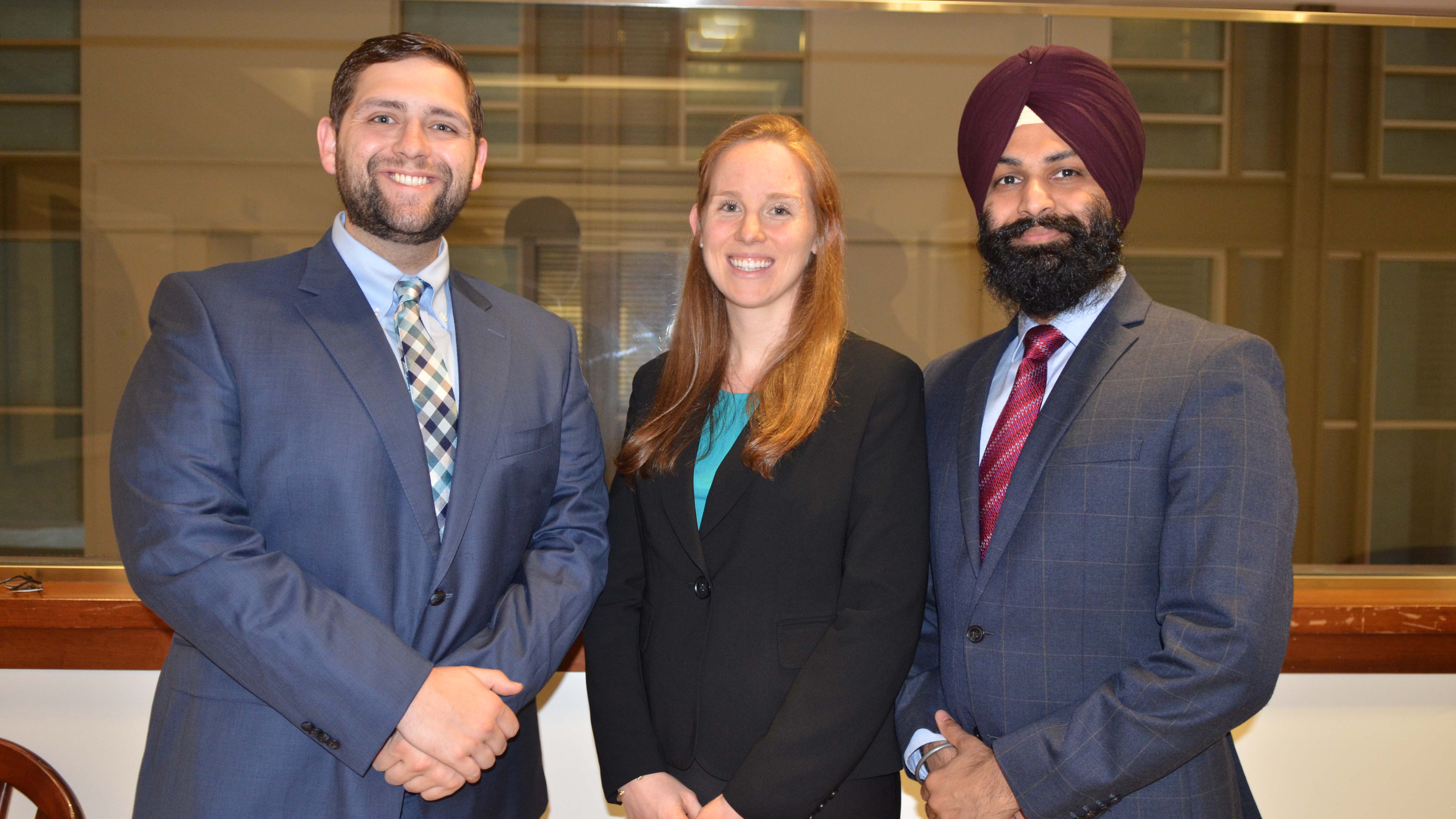 From left: Drs. Mitchell Daniel, Kathleen Sullivan and Harmandeep Singh