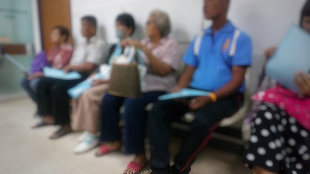 Patients in a waiting room