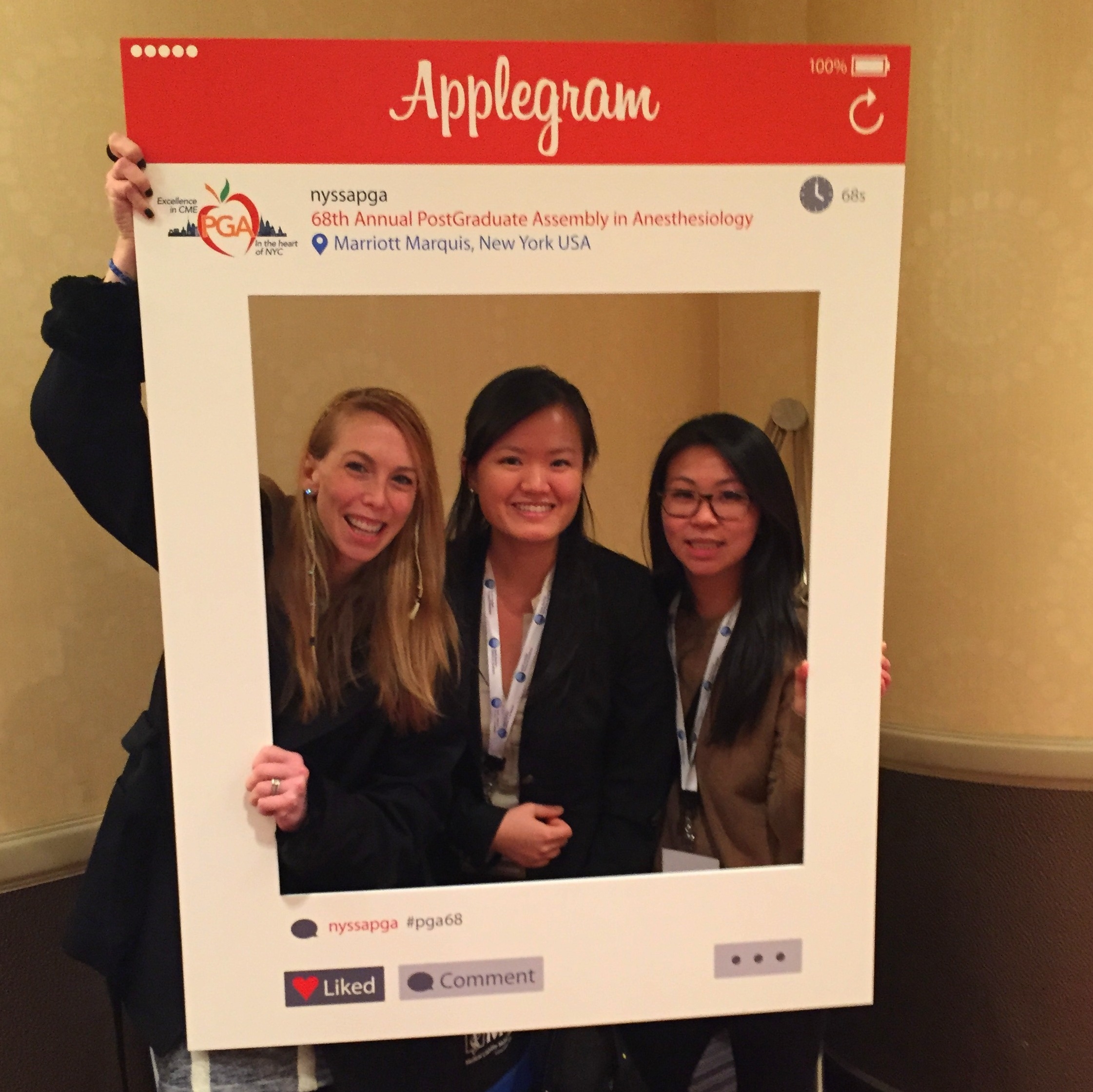 Dr. Sydney Rose (Class of 2015), Dr. Jingyi Li (Class of 2016), and Dr. Jeny Ng (Class of 2016) take time away from their sessions to expand our social media presence.